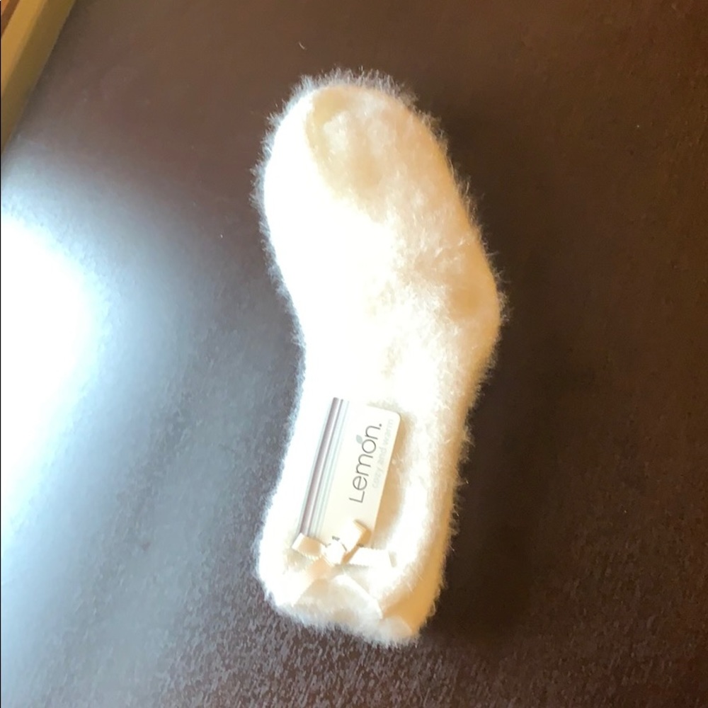 Lemon cozy and warm fuzzy socks